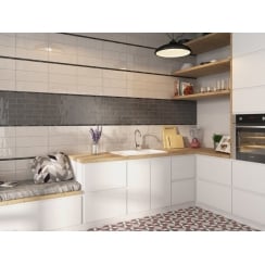 Country Graphite 6.5cm x 20cm Wall Tile