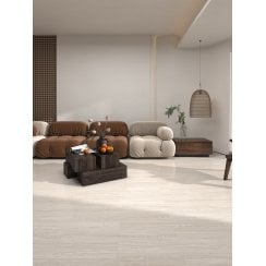 Country White Peel and Stick Vinyl Floor Tile 91.4cm x 15.2cm (2.5 Sq/M Per Pack)