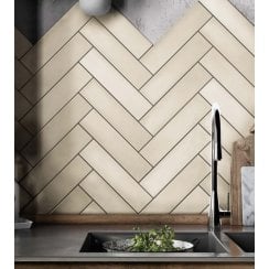 Crackle Bone 7.5cm x 15cm Wall Tile