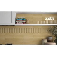 Crackle Caramel 7.5cm x 15cm Wall Tile