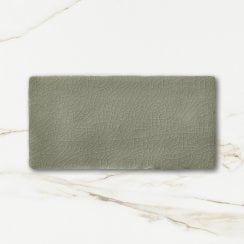 Crackle Glaze Hyde Park Green 7.5cm x 15cm Wall Tile