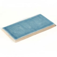 Crackle Glaze Mediterranean Blue 7.5cm x 15cm Wall Tile