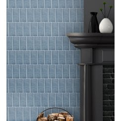 Crackle Glaze Mediterranean Blue 7.5cm x 15cm Wall Tile