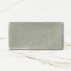 Crackle Glaze Sage 7.5cm x 15cm Wall Tile