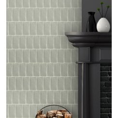 Crackle Glaze Sage 7.5cm x 15cm Wall Tile