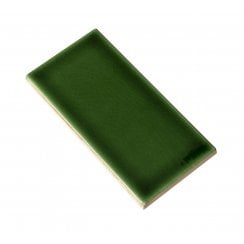 Crackle Victorian Green Glazed 7.5cm x 15cm Wall Tile