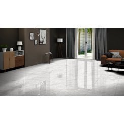 Cuarzo White Polished Wall & Floor Tile 60cm x 60cm