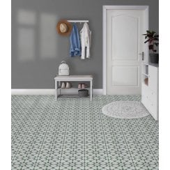 Cuban Star Green 20cm x 20cm Wall & Floor Tile