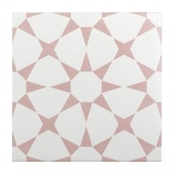 Cuban Star Rosa 20cm x 20cm Wall & Floor Tile