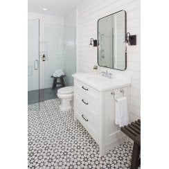 Cuban Star White 20cm x 20cm Wall & Floor Tile