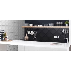 Cube White 25.4cm x 25.4cm Wall Tile