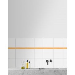 Curva Naranja Lustre 2cm x 15cm Border Tile