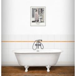 Curva Naranja Lustre Ripple 2cm x 20cm Border Tile