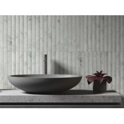 Curva Stick Carrara Marble (15.2cm x 1.5cm) 30.5cm x 30.5cm Mosaic Tile