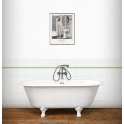 Curva Verde Lustre 2cm x 15cm Border Tile
