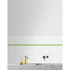 Curva Verde Lustre 2cm x 15cm Border Tile