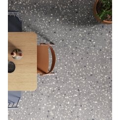 DeConcrete Grey Terrazzo 60cm x 60cm Wall & Floor Tile