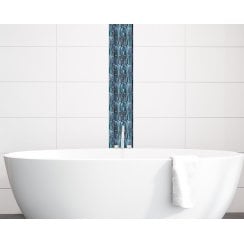 Deep Pacific Coral Blue 30cm x 30cm Mosaic Tile