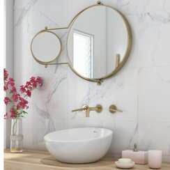 Silver Marble-Effect Tiles