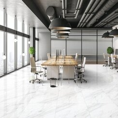 Silver Marble-Effect Tiles