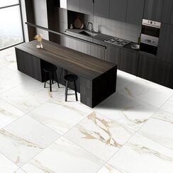 Gold Marble-Effect Tiles