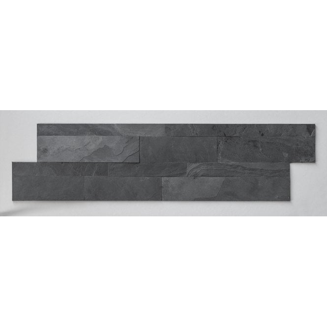Desert Black Stone  15cm x 60cm Peel & Stick Panel Tile