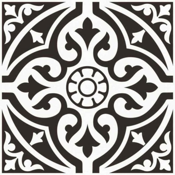 Devonstone Black Feature 33cm x 33cm Wall and Floor Tile