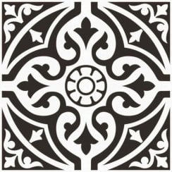 Devonstone Black Feature 33cm x 33cm Wall and Floor Tile