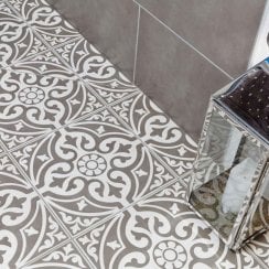 Devonstone Grey Feature 33cm x 33cm Wall and Floor Tile