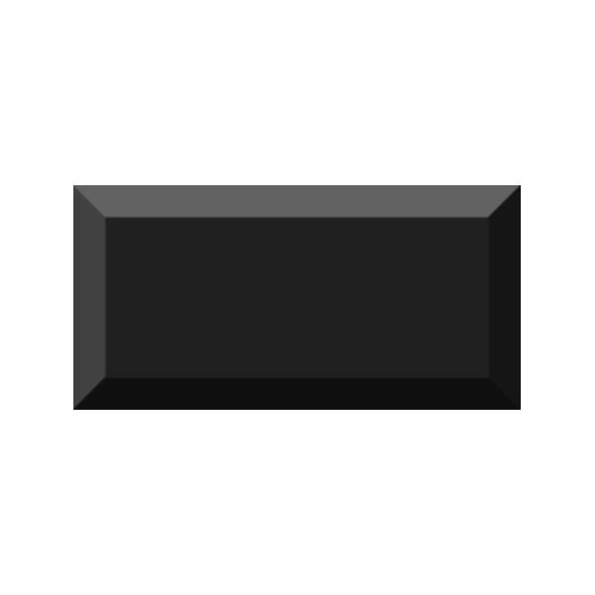 Diamante Metro Brick Gloss Black 10cm x 20cm Wall Tile