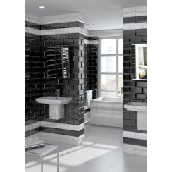 Diamante Metro Brick Gloss Blanco 10cm x 20cm Wall Tile