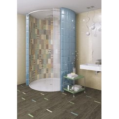 Diamante Metro Brick Gloss Celeste 10cm x 20cm Wall Tile