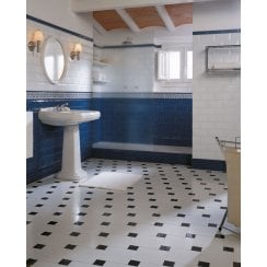 Diamante Metro Brick Gloss Marino 10cm x 20cm Wall Tile