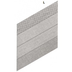 Diamond Fabric Chevron Grey Left 40cm x 70cm Wall & Floor Tile