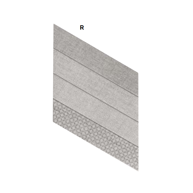 Diamond Fabric Chevron Grey Right 40cm x 70cm Wall & Floor Tile