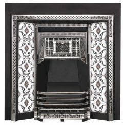 Dragonera Charcoal Fireplace 14.7cm x 14.7cm Tile Set