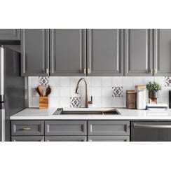 Dragonera White Glossy 14.7cm x 14.7cm Wall & Floor Tile