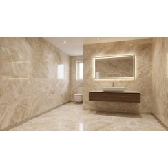 Electra Beige Crystal Marble Effect Polished Porcelain Tile 60cm x 120cm 