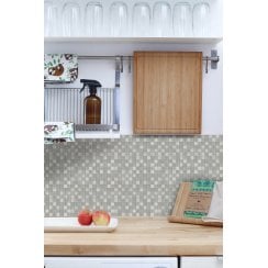 Elegance Grey 30cm x 30cm Peel & Stick Mosaic Tile