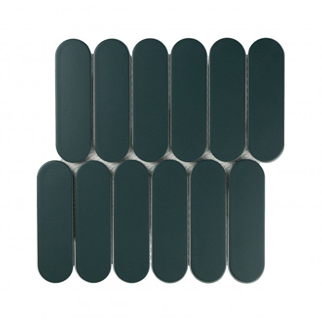 Elongate Brunswick Green 29cm x 27.6cm (4.3cm x14.8cm) Mosaic Tile