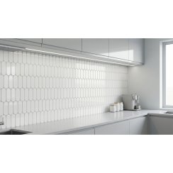Elongate White Gloss 29cm x 27.6cm (4.3cm x14.8cm) Mosaic Tile