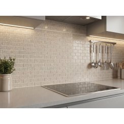 Essel Beige Brick Gulfstone Quartz 30cm x 30cm (4.8m x 2.3cm) Mosaic Tile