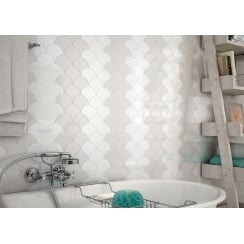 Fan Mint Gloss 10.6cm x 12cm Wall Tile
