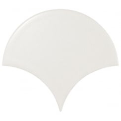 Fan White Matt 10.6cm x 12cm Wall Tile