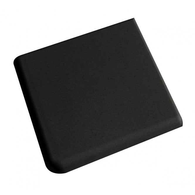 Fireplace Quarry Corner Black 9.6cm x 9.6cm Floor Tile