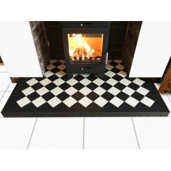 Fireplace Quarry Corner Black 9.6cm x 9.6cm Floor Tile