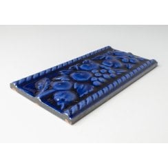 Fruit Victorian Blue 7.5cm x 15cm Border Tile