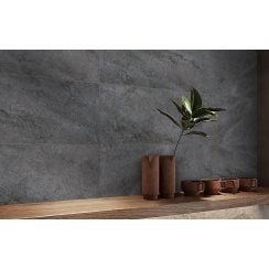 Gaia Grey Stone Effect 29.8cm x 59.8cm Wall & Floor Tile