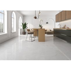 Garner Satin White 100cm x 100cm Floor Tile