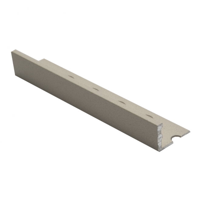 Genesis 22.5mm Sand Stone Aluminium Straight Edge Outdoor Tile Trim 2.5m